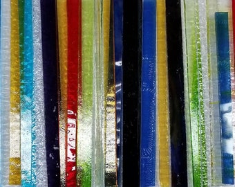 Translucent / Cathedral:  Stained Glass Strips, Mosaic Supply 1 Pound