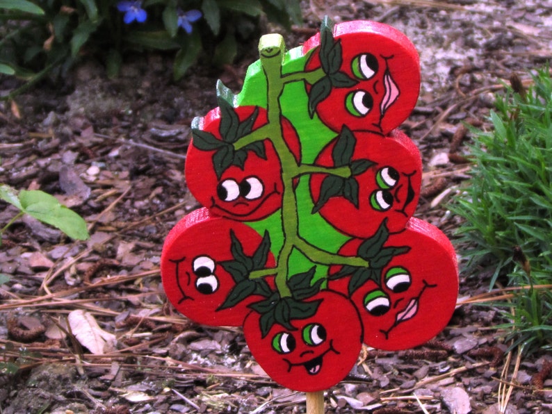 Vegetable Garden Marker A Torrent of Cherry Tomatoes Etsy