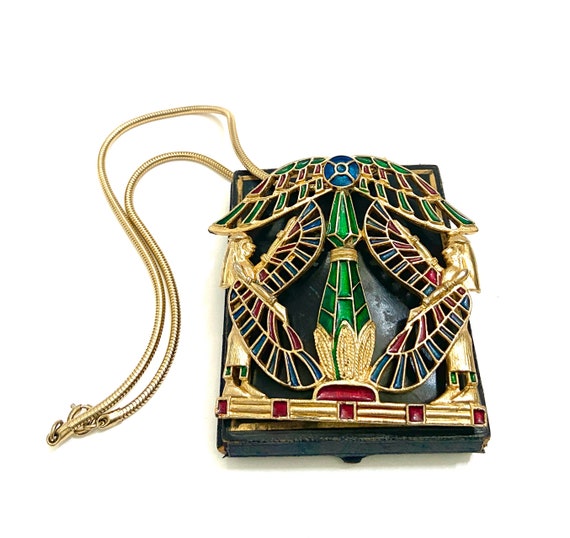 Rare Polcini Egyptian Revival Pendant Necklace Je… - image 5