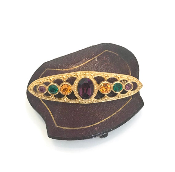 Napier Byzantium Brooch, Multi-Color Brooch, Face… - image 5