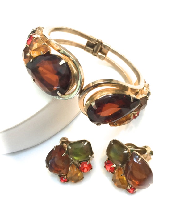 Juliana D&E Clamper Bracelet and Earring Demi, Hi… - image 1