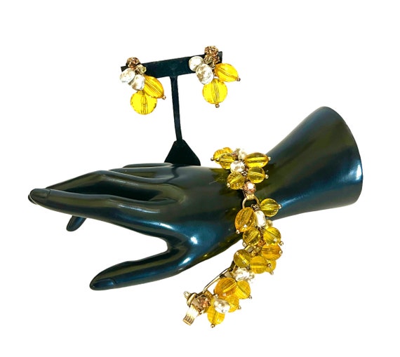 Rare Yellow Juliana Dangle Demi Parure Bracelet &… - image 6