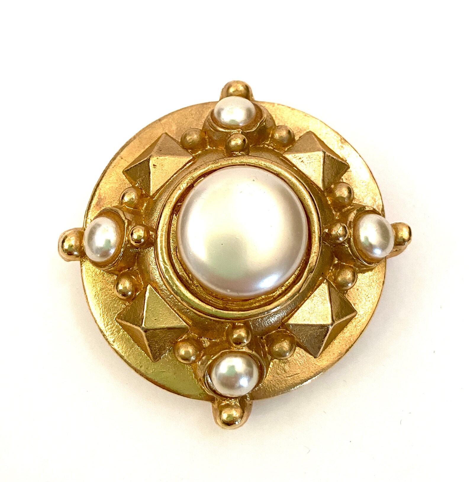 Broche Vintage Jacky De G Paris - Motif Chien Avec Strass - Bijou Ancien - Occasion