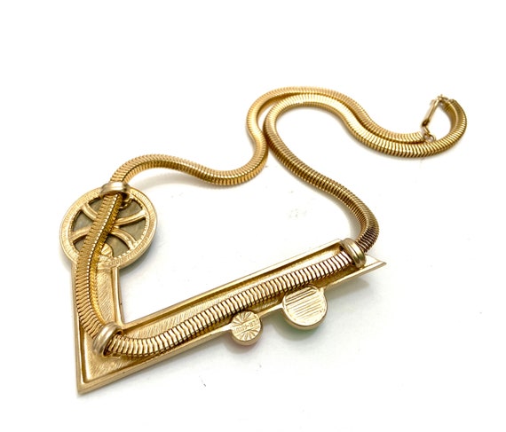 Ben Amun Modernist Asymmetrical Necklace Large Sl… - image 10