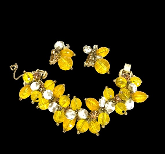 Rare Yellow Juliana Dangle Demi Parure Bracelet &… - image 1