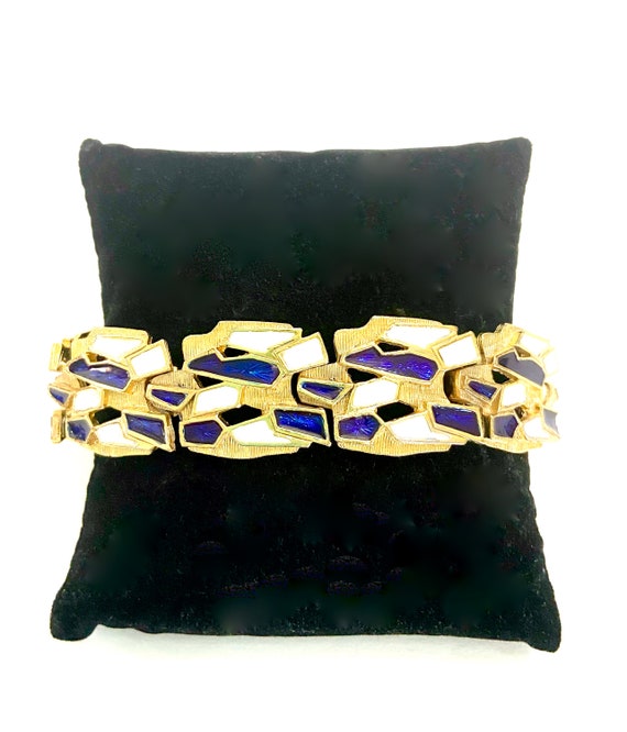 Sphinx Modernist Panel Bracelet Rich Deep Navy an… - image 4