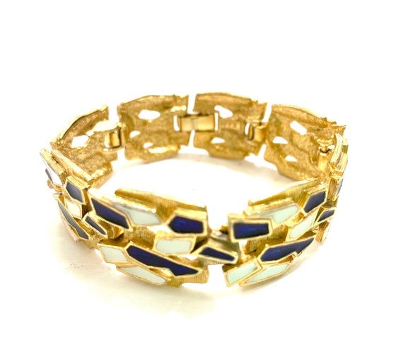 Sphinx Modernist Panel Bracelet Rich Deep Navy an… - image 2