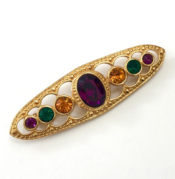 Napier Byzantium Brooch, Multi-Color Brooch, Facet