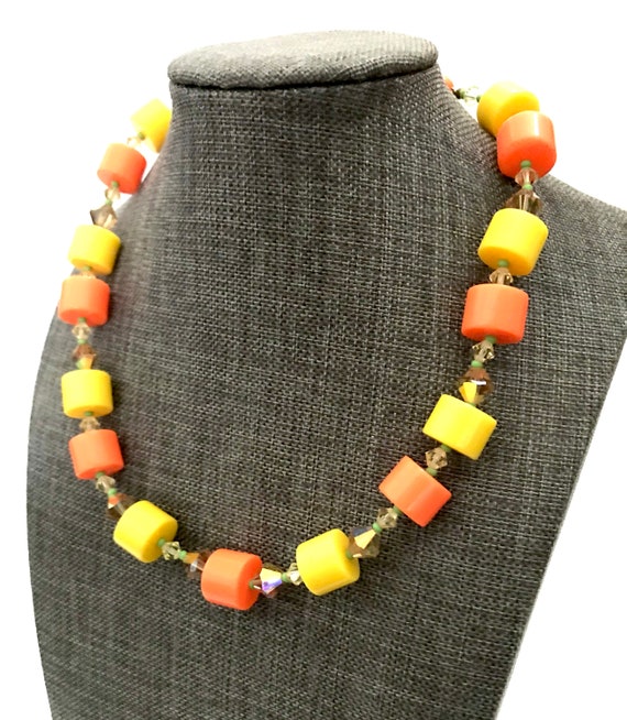 Vendome Bright Choker Necklace, Modernist Beads, … - image 1