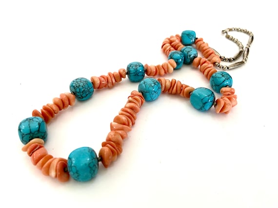 Native american turquoise and coral best sale jewelry