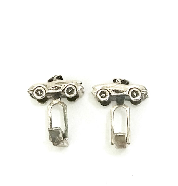 Sterling Silver Sports Car Cuff Links Novelty Cuf… - image 2