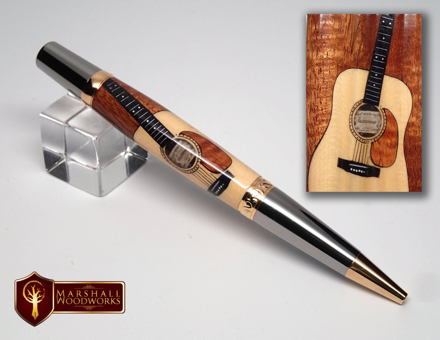 Guitar Pen FREE Miniature Guitar Wood Pen Unique Pen Etsy Australia