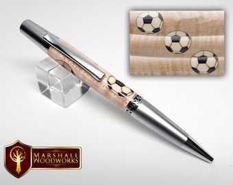 Handmade Soccer Wood Pen