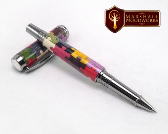 Handmade Jigsaw Rollerball Pen