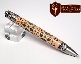 keltischer Stift Holzstift keltischer Knoten Design - Irish Pen - handgemachter Stift - Holzstift - Feiner Stift - Geschenkstift