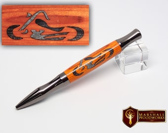 Motorcycle Pen - Wood Pen - Gift for Him - Handmade Pen - Custom pen - Wooden pen - wood pens - Hand made pen - Motorcycle gift