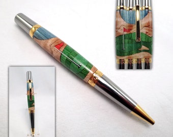 Custom Crafted Golf Scene Wood Pen