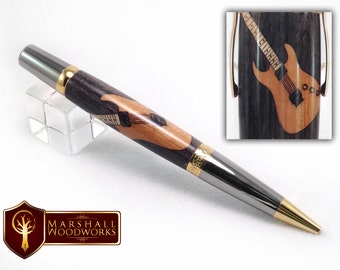 Guitar Pen Inlay Wood Pen