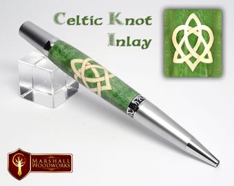 Celtic Knot Pen Irish Theme Wood Pen - Celtic Pen - Irish Pen - Custom Pen - Irish gift - Celtic Gift - Handmade Pen