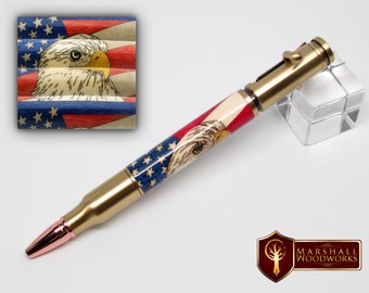 Bolt Action Pen with American Eagle