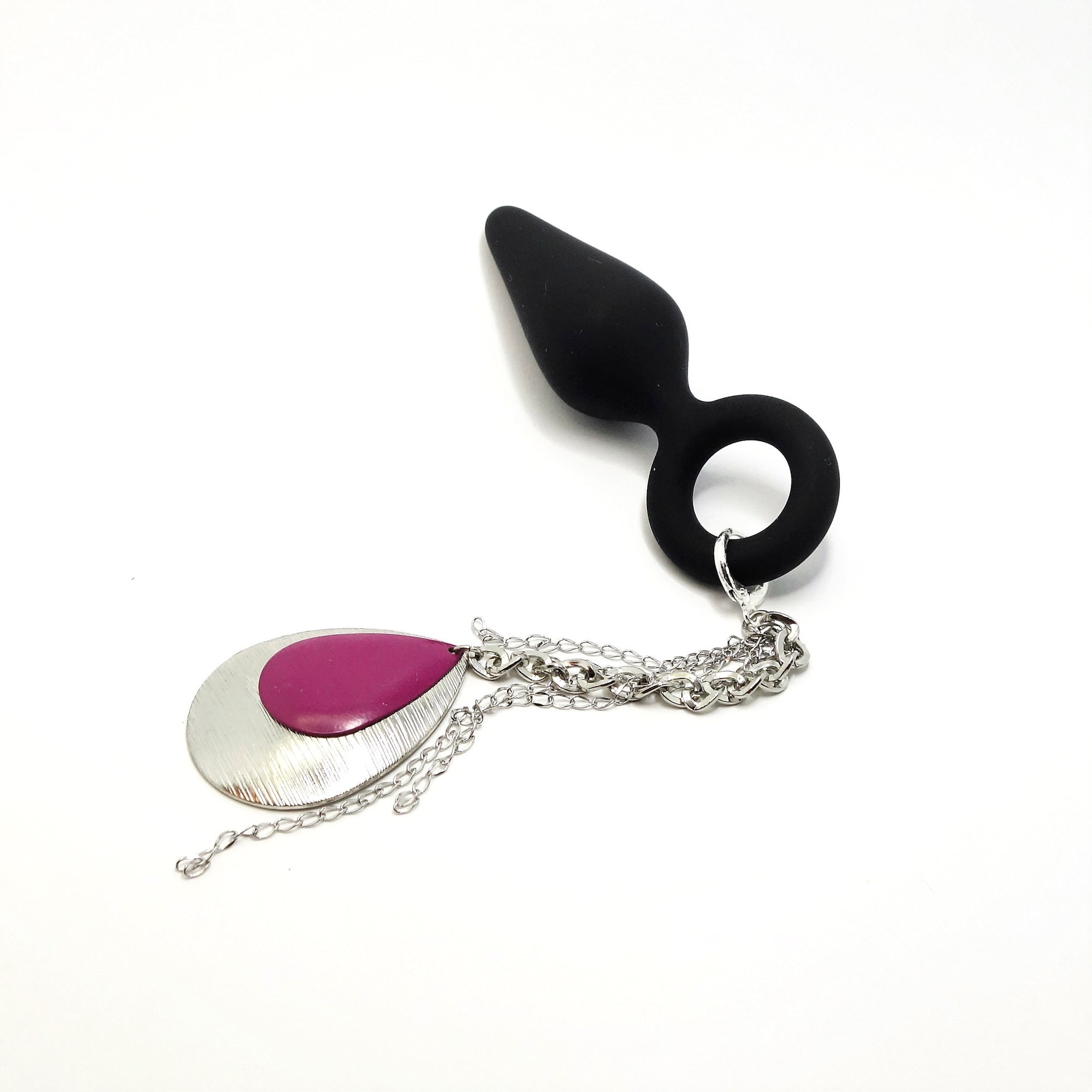 Jewelry for Anal Plug Ring Butt Plug Anal Jewelry Cascades Amethyst Stone Tassel with Optional Plug Under The Hoode Intimate Jewelry Gifts