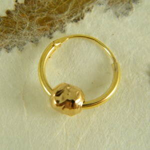 Nose gold hoop heliks earrings 10 mm