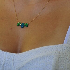 Opal Hamsa necklace, Blue green opal , Gold filled necklace, Small hamsa pendant, Fatima hand jewelry, Evil eye necklace, Israel jewelry.