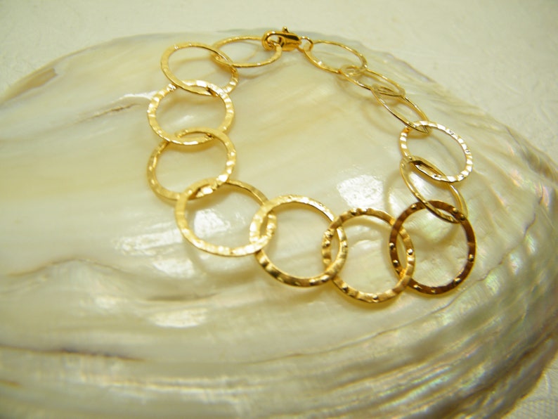 Gold bracelet loops bracelet