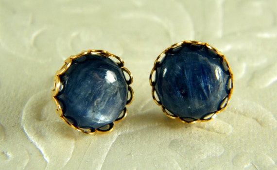 dark blue stone earrings