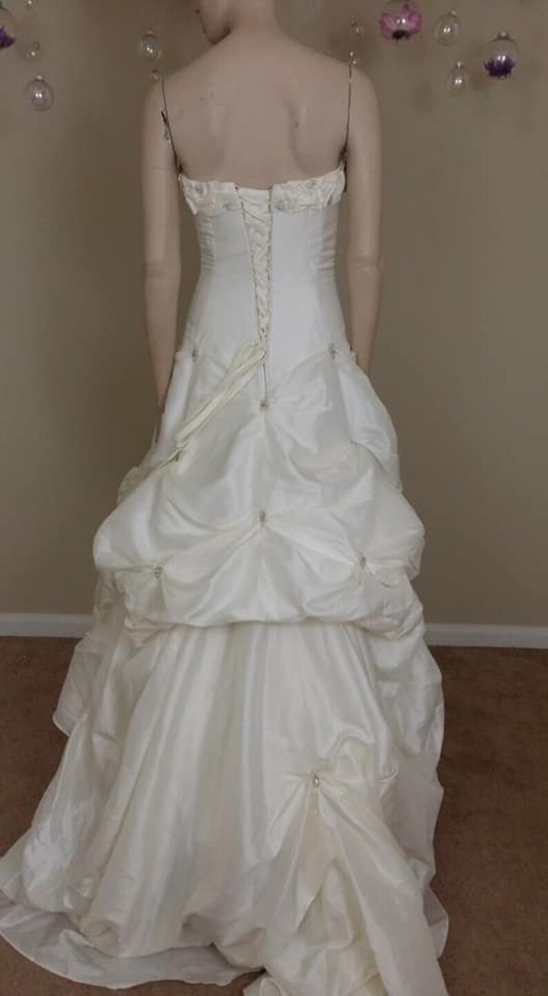 Vestidos Y Trajes De Novia Beautiful Silk Creme Wedding Dress Gown