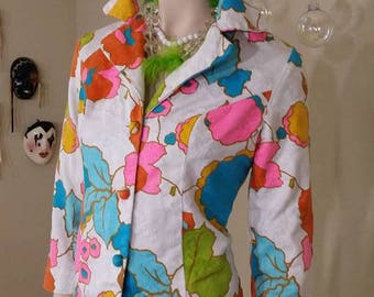 Vintage 60s neon colors jacket blazer By Scene iv