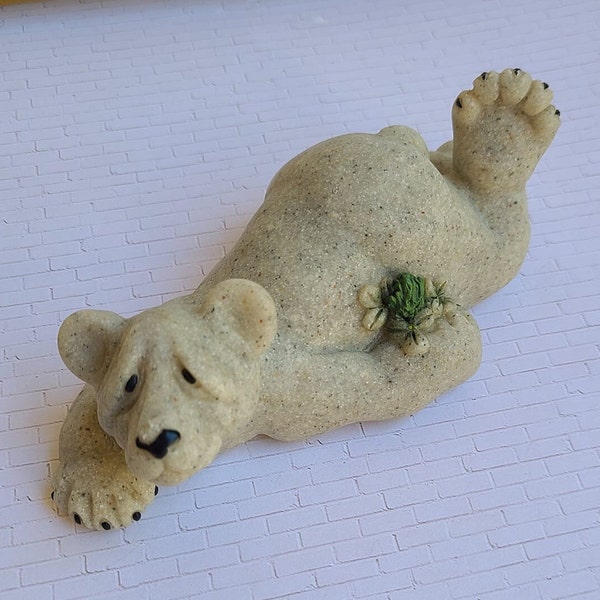 Quarry Critters Bear Figurine Buttercup 45435 Second Nature Design /Missing Bee