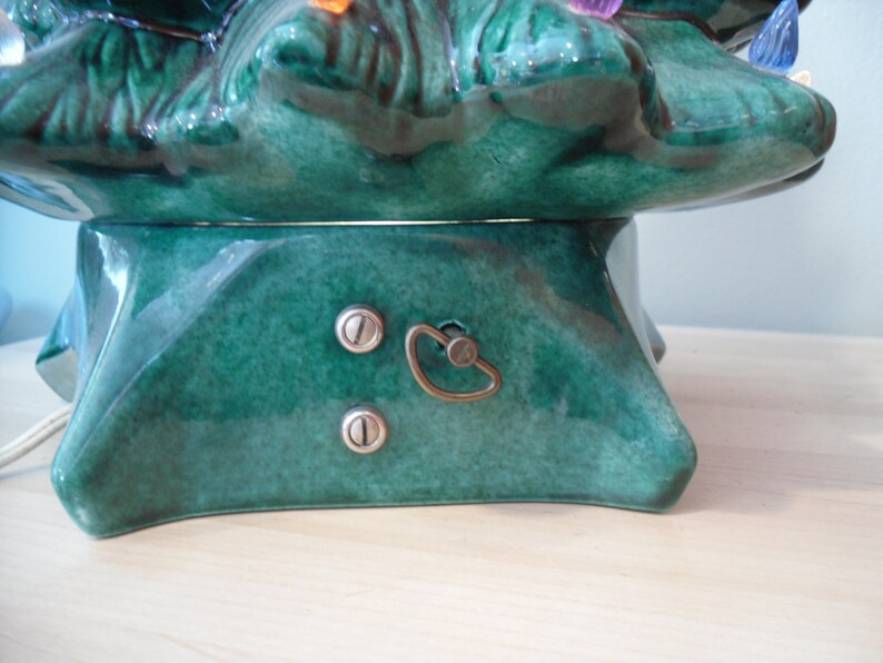 Vintage Ceramic Christmas Tree 19 Lighted Music Box Etsy