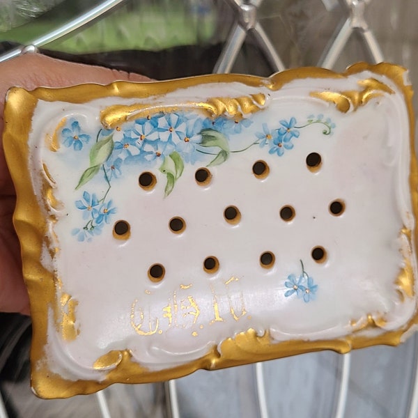 Antique GOA France Soap Dish Porcelain