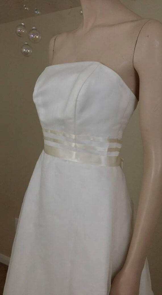 David's Bridal A-Lline Organza Wedding Dress Stra… - image 6