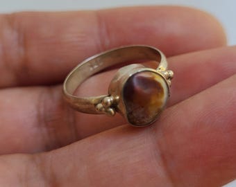 Vintage sterling silver blister pearl ring size 6.25