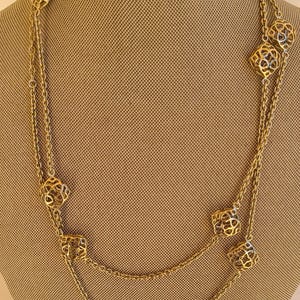 Kendra Scott Devalyn Long Station Necklace Gold Tone Preowned