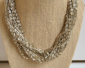 Collier Sautoir Vintage En Résine Plastique Rouge - Style Années 70/80 - Époque J150 - Bon état