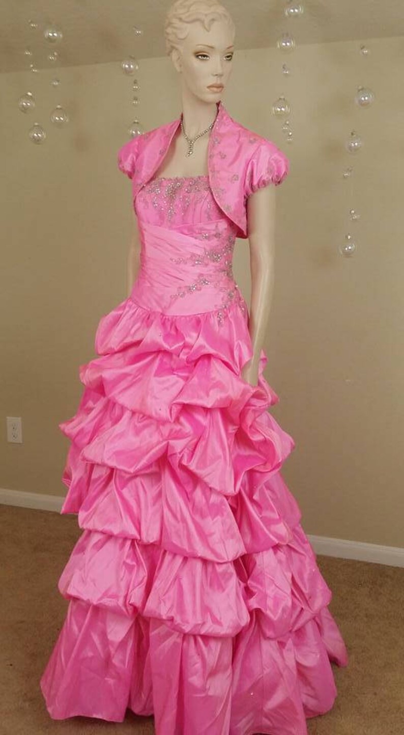 Three Piece Quinceanera Dress Gown Detachable Skirt Formal