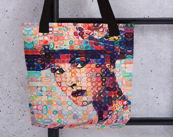 Tote bag 15x15 Up Close Classy Lady tote bag for women golf gift women golfer golf tote