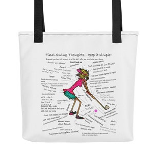 Golf gift for women golf shop Tote bag golf gift shop Golf for women golfers golf gift for girlfriends gift for golfer golf  Swing Thoughts