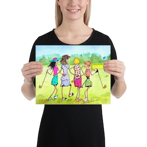 Impresión artística de golf, regalo de golf para mujer, póster fotográfico en papel, formato rectangular, regalo para golfista, impresión artística de golf, regalo de golf, arte, regalo de golf divertido
