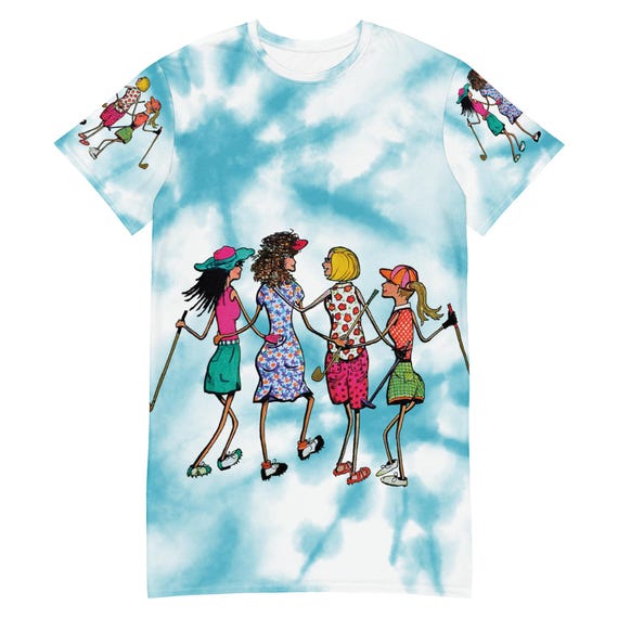 golf t shirt dress Golf T-shirt Dress: Women's Golf Friends Night Shirt