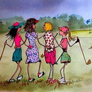 golf gift women Friends GOLF Note Cards set of 4 Women golfers Golf ladies gift golf girlfriend women who golf girlfriend golfer notecards