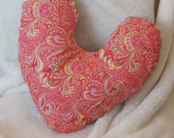 Breast cancer PILLOW mastectomy Lg Heart pillow breast surgery cushion HANDMADE COTTON breast cancer survivor gift support women with cancer