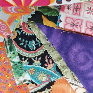Cotton Fabric Remnants: 100 Colorful Scrap Pieces for Crafts