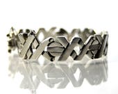 Vintage Mexican Sterling Silver LInk Bracelet By Los Ballesteros