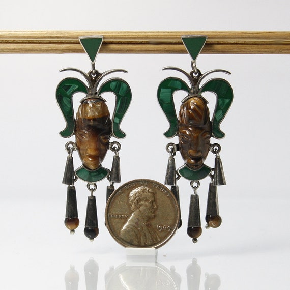 Mexican Silver Pierced Earrings