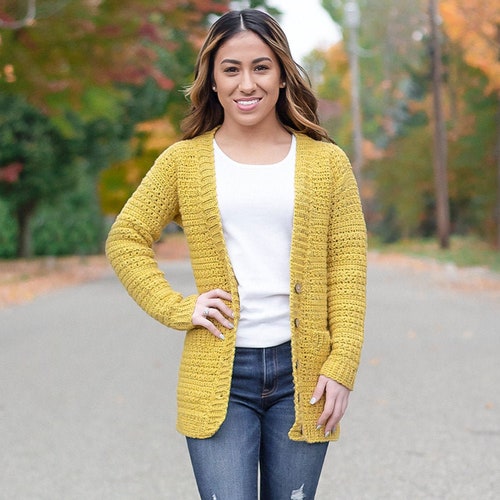 Harvest Cardigan Crochet Pattern PDF XS 
