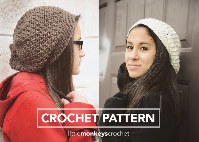 Slouch Hat Crochet Pattern PDF (the Jenny Slouch Hat Crochet Pattern by ...
